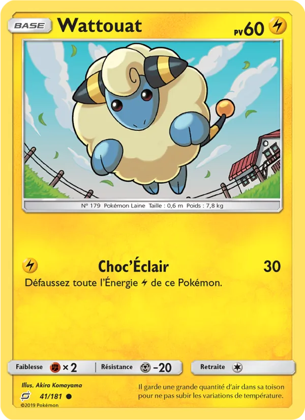 Carte Pokémon Wattouat 41/181 de l'extension Duo de Choc