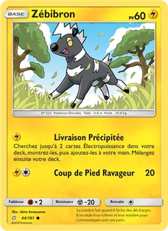 Carte Pokémon Zébibron 44
