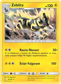 Carte Pokémon Zéblitz 45