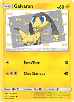 Carte Pokémon Galvaran 49