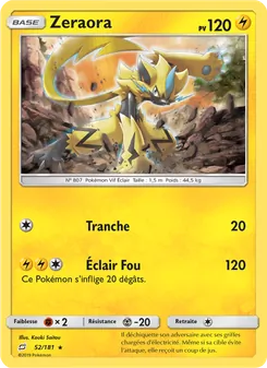 Carte Pokémon Zeraora 52
