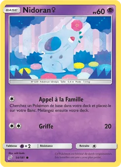 Carte Pokémon Nidoran♀ 54