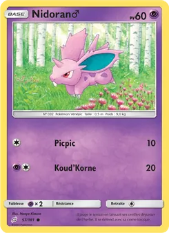 Carte Pokémon Nidoran♂ 57
