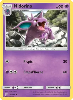 Carte Pokémon Nidorino 58