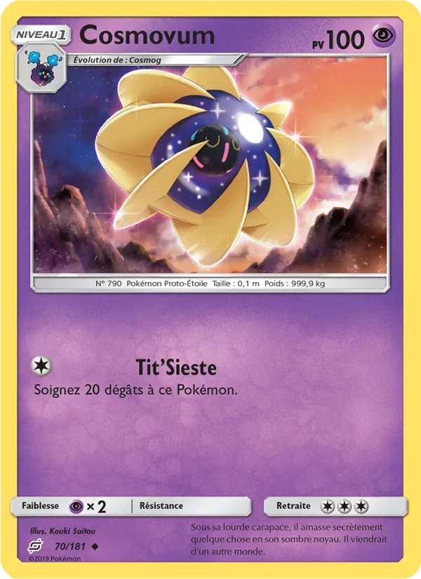 Carte Pokémon Cosmovum 70/181 de l'extension Duo de Choc