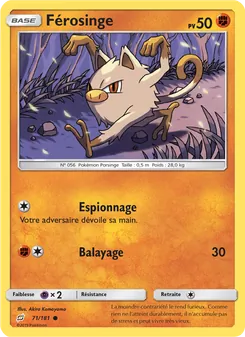 Carte Pokémon Férosinge 71