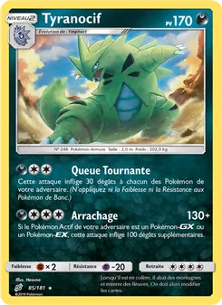 Carte Pokémon Tyranocif 85