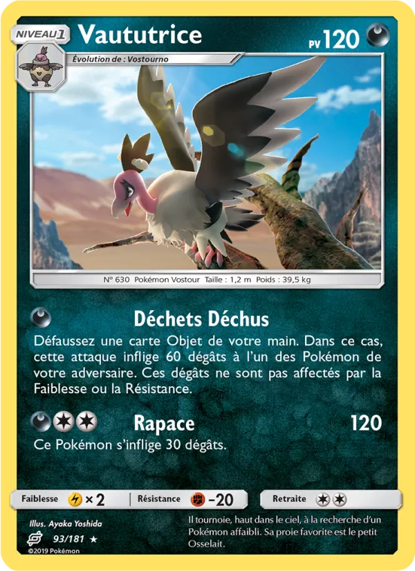 Carte Pokémon Vaututrice 93/181 de l'extension Duo de Choc