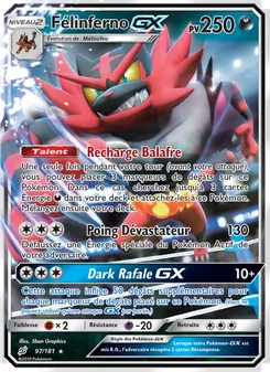 Carte Pokémon Félinferno GX 97