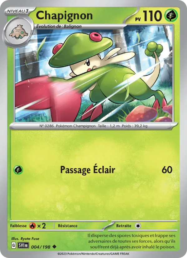 Carte Pokémon Chapignon 004/198 de l'extension Écarlate et Violet