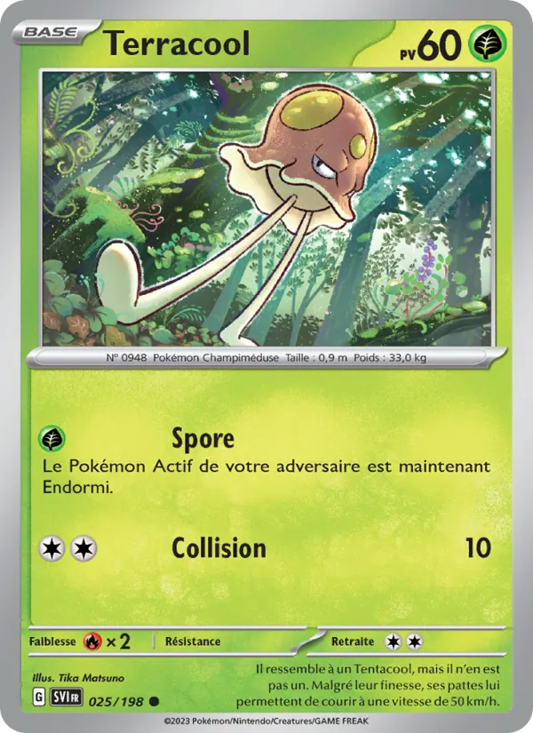 Carte Pokémon Terracool 025/198 de l'extension Écarlate et Violet