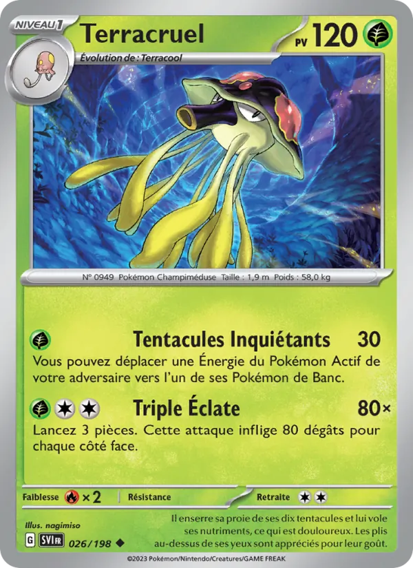 Carte Pokémon Terracruel 026/198 de l'extension Écarlate et Violet
