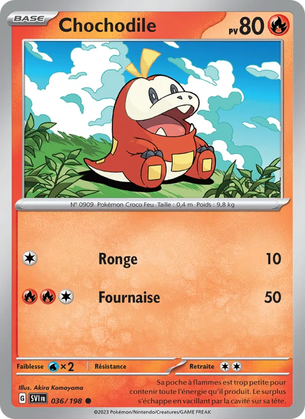 Carte Pokémon Chochodile 036/198 de l'extension Écarlate et Violet
