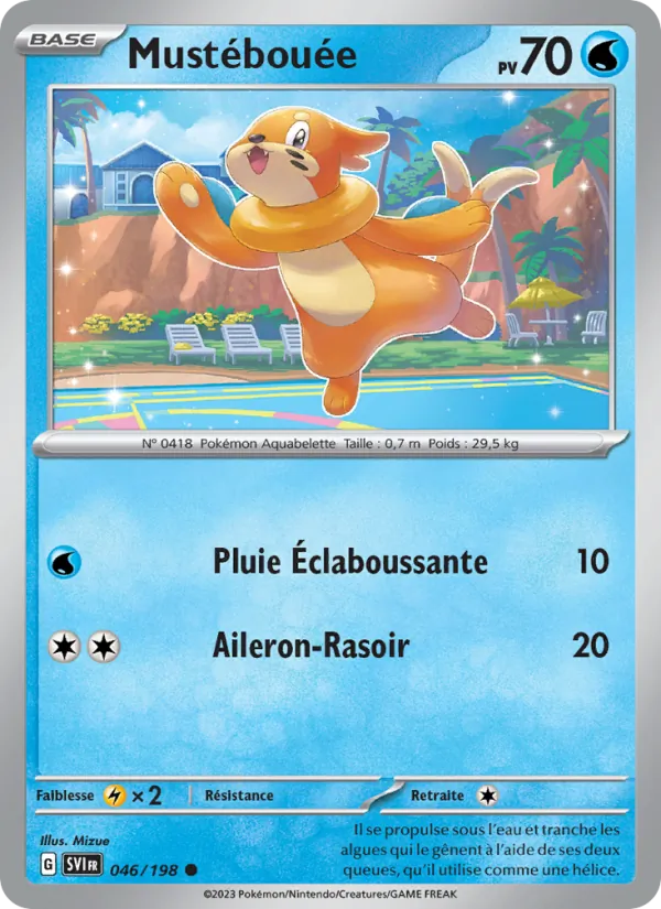 Carte Pokémon Mustébouée 046/198 de l'extension Écarlate et Violet