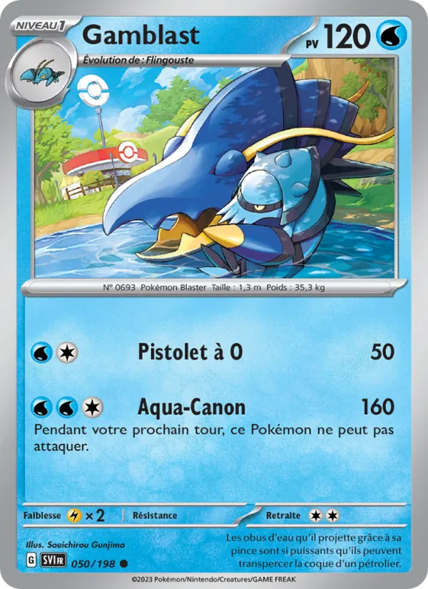 Carte Pokémon Gamblast 050/198 de l'extension Écarlate et Violet