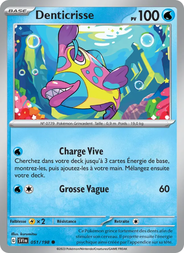 Carte Pokémon Denticrisse 051/198 de l'extension Écarlate et Violet