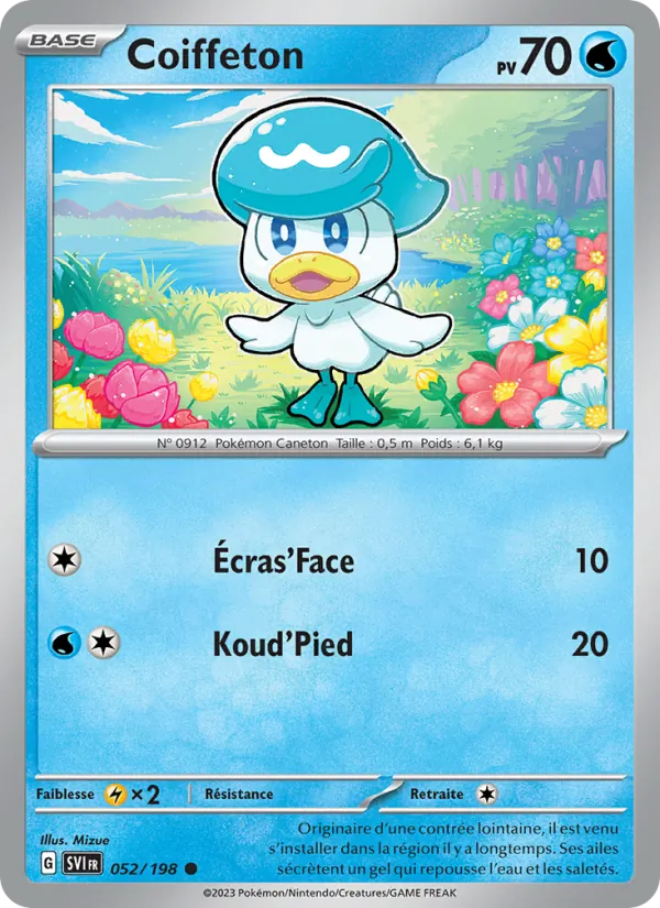 Carte Pokémon Coiffeton 052/198 de l'extension Écarlate et Violet