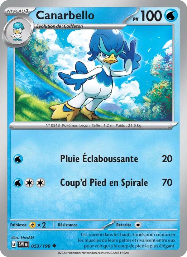 Carte Pokémon Canarbello 053/198 de l'extension Écarlate et Violet