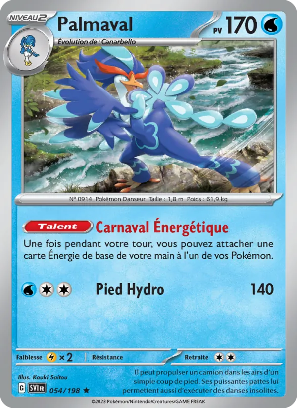 Carte Pokémon Palmaval 054/198 de l'extension Écarlate et Violet