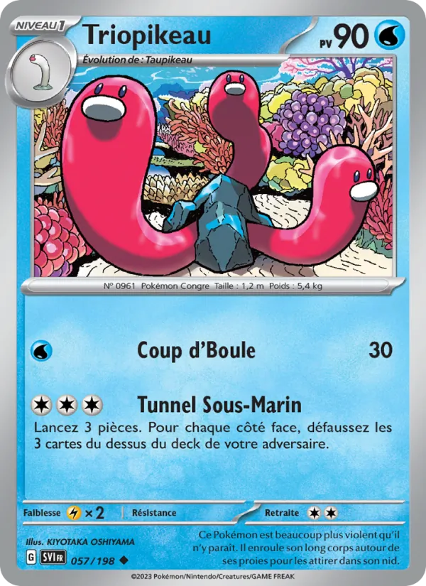 Carte Pokémon Triopikeau 057/198 de l'extension Écarlate et Violet