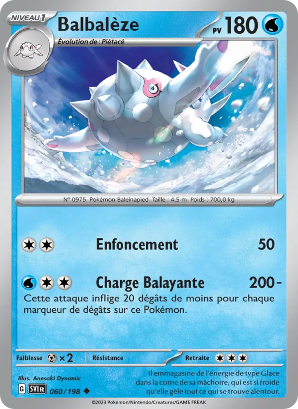 Carte Pokémon Balbalèze 060/198 de l'extension Écarlate et Violet