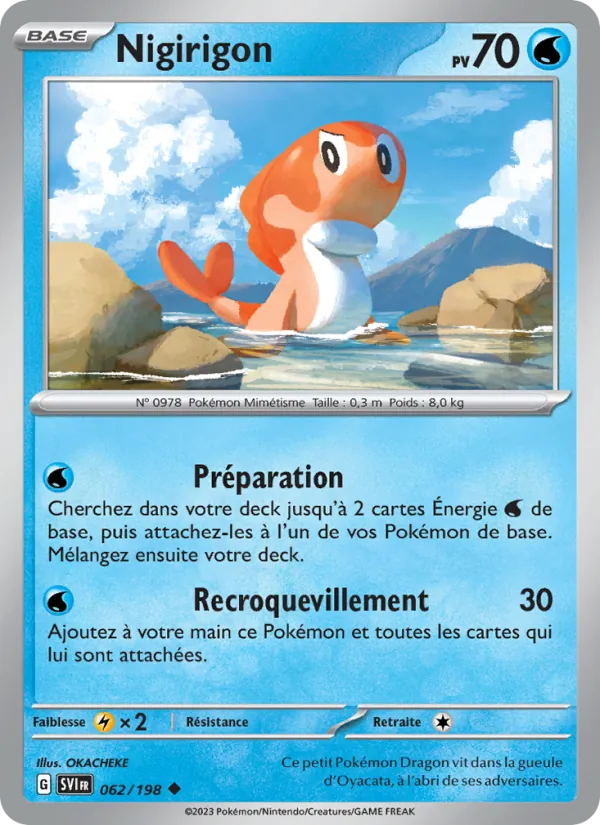Carte Pokémon Nigirigon 062/198 de l'extension Écarlate et Violet