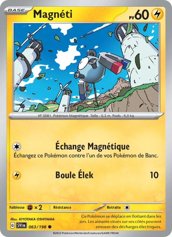 Carte Pokémon Magnéti 063/198 de l'extension Écarlate et Violet