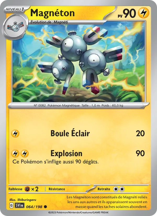 Carte Pokémon Magnéton 064/198 de l'extension Écarlate et Violet