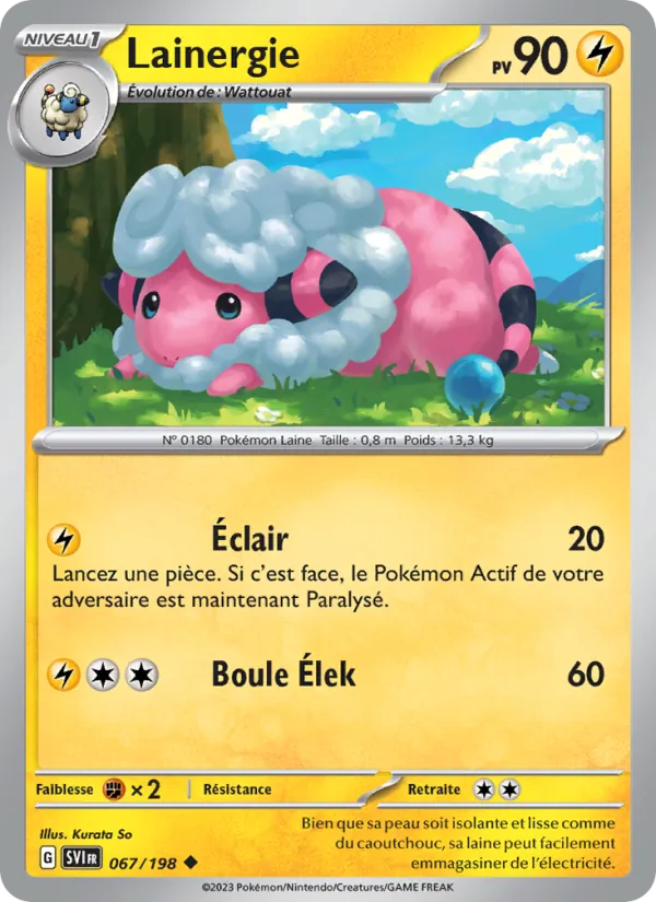 Carte Pokémon Lainergie 067/198 de l'extension Écarlate et Violet