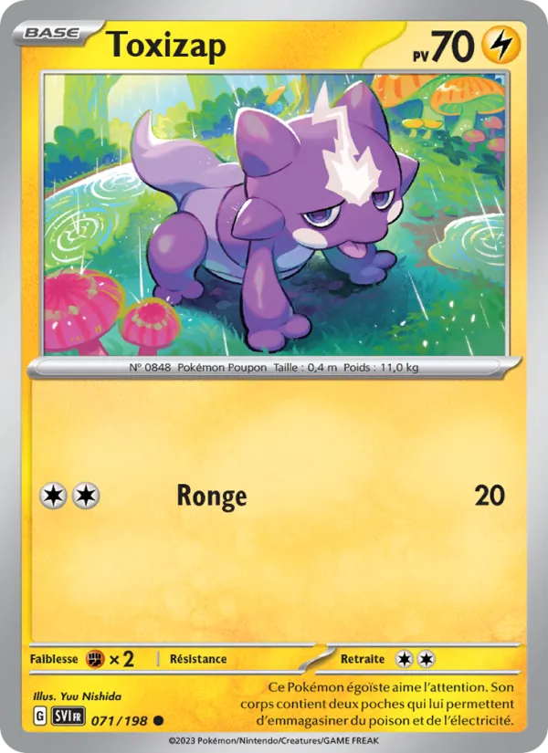 Carte Pokémon Toxizap 071/198 de l'extension Écarlate et Violet
