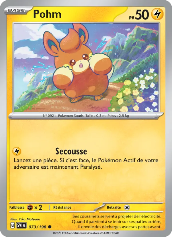 Carte Pokémon Pohm 073/198 de l'extension Écarlate et Violet