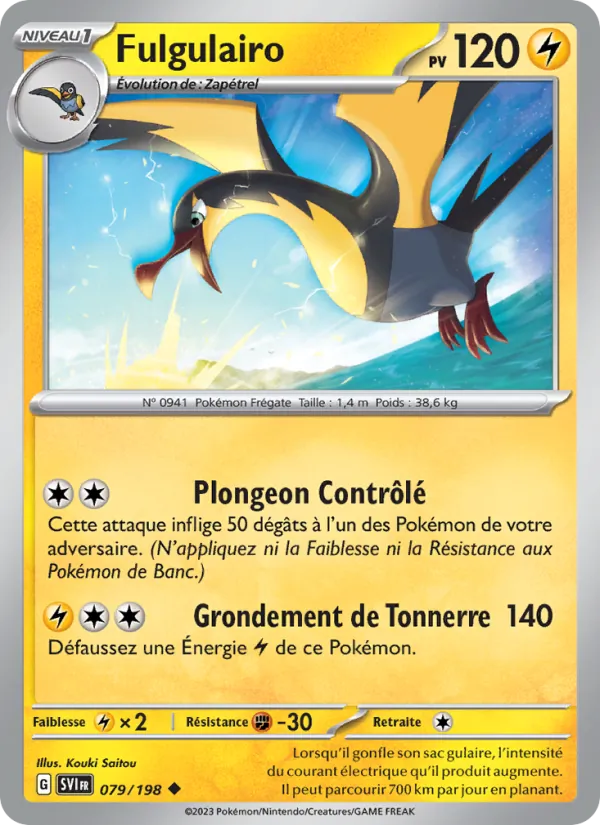 Carte Pokémon Fulgulairo 079/198 de l'extension Écarlate et Violet