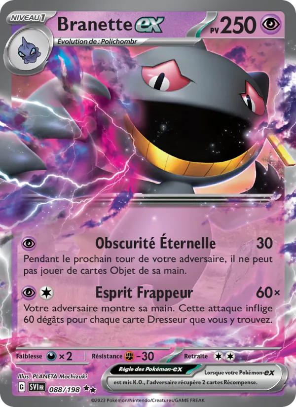 Carte Pokémon Branette-ex 088/198 de l'extension Écarlate et Violet