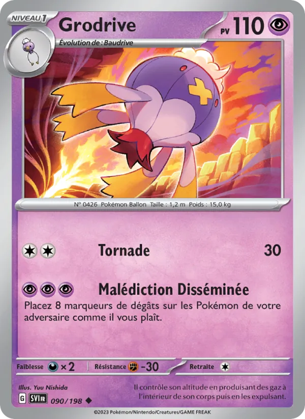 Carte Pokémon Grodrive 090/198 de l'extension Écarlate et Violet