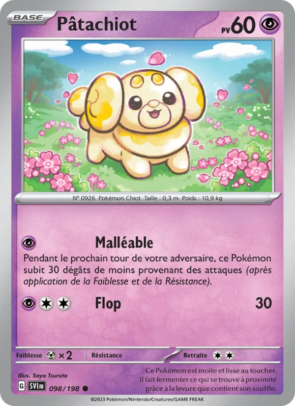 Carte Pokémon Pâtachiot 098/198 de l'extension Écarlate et Violet