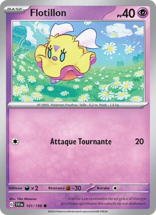 Carte Pokémon Flotillon 101/198 de l'extension Écarlate et Violet