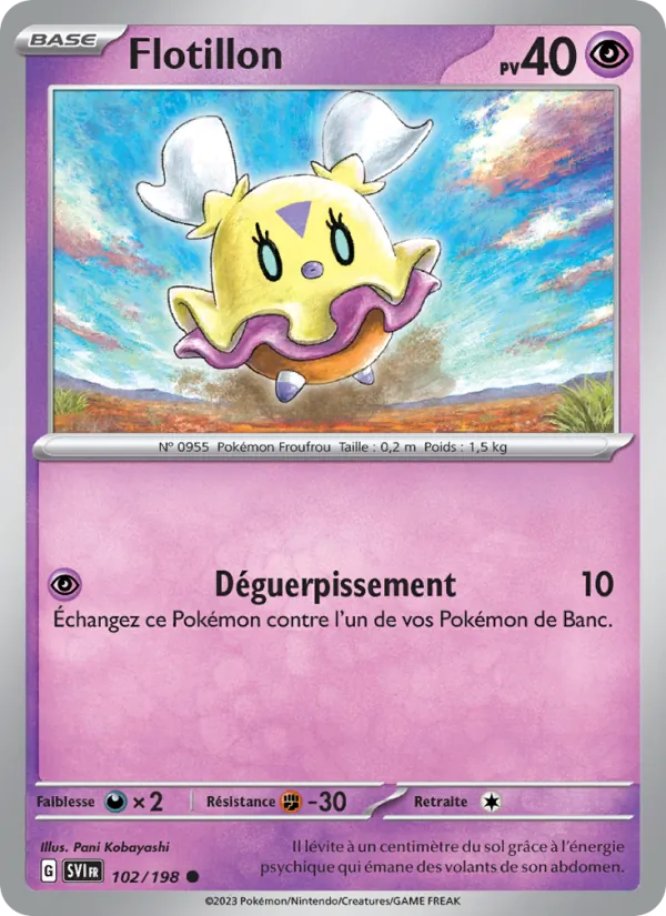 Carte Pokémon Flotillon 102/198 de l'extension Écarlate et Violet