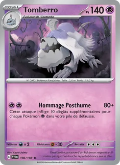 Carte Pokémon Tomberro 106