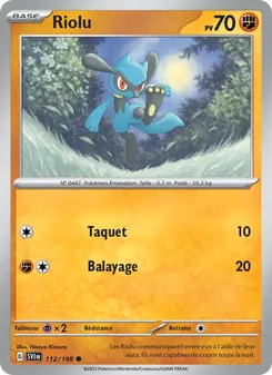 Carte Pokémon Riolu 112