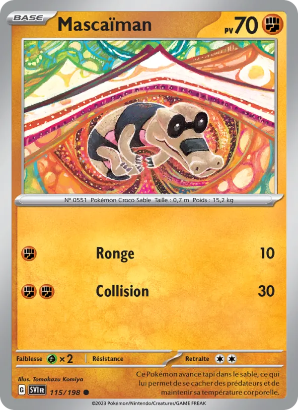Carte Pokémon Mascaïman 115/198 de l'extension Écarlate et Violet