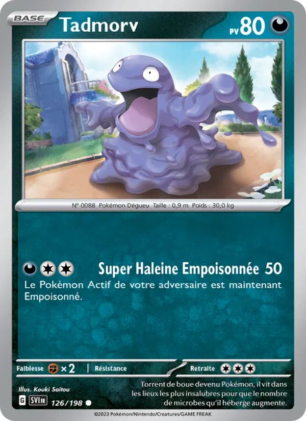 Carte Pokémon Tadmorv 126/198 de l'extension Écarlate et Violet