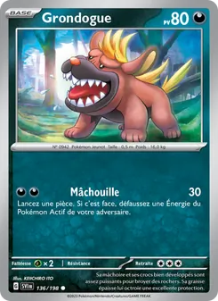 Carte Pokémon Grondogue 136