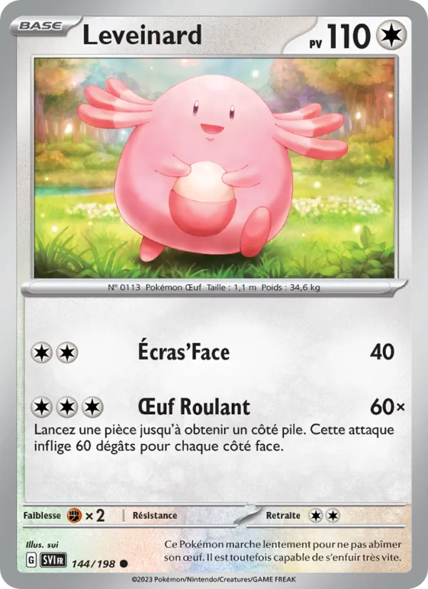 Carte Pokémon Leveinard 144/198 de l'extension Écarlate et Violet