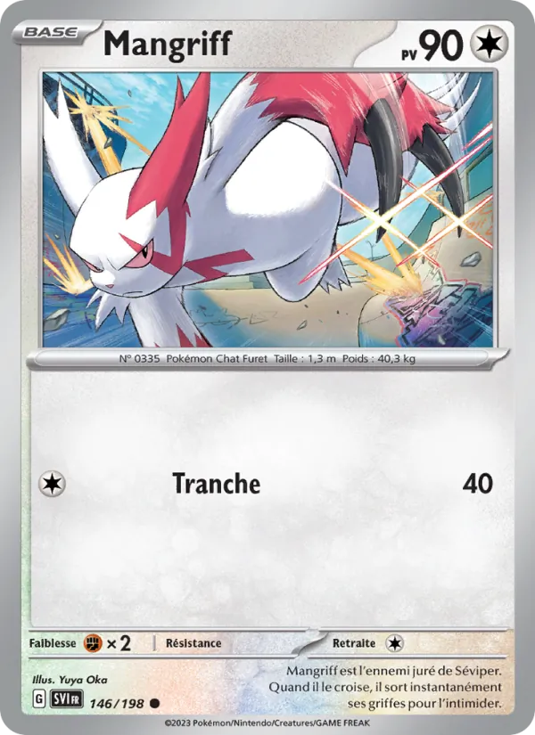 Carte Pokémon Mangriff 146/198 de l'extension Écarlate et Violet