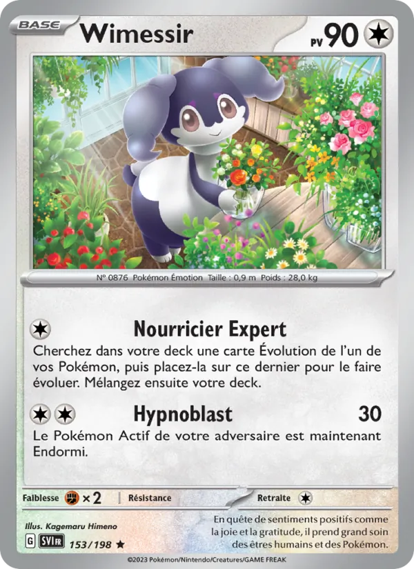 Carte Pokémon Wimessir 153/198 de l'extension Écarlate et Violet