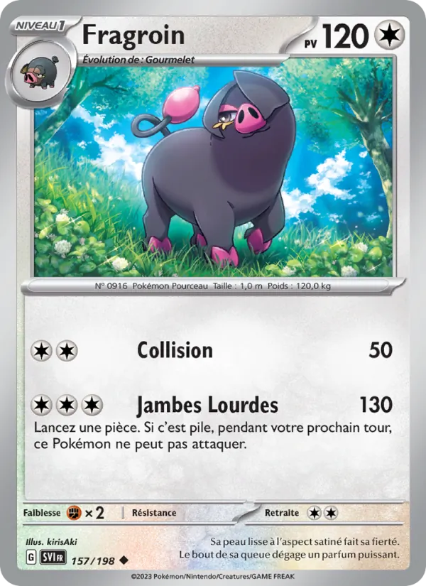 Carte Pokémon Fragroin 157/198 de l'extension Écarlate et Violet