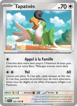 Carte Pokémon Tapatoès 162