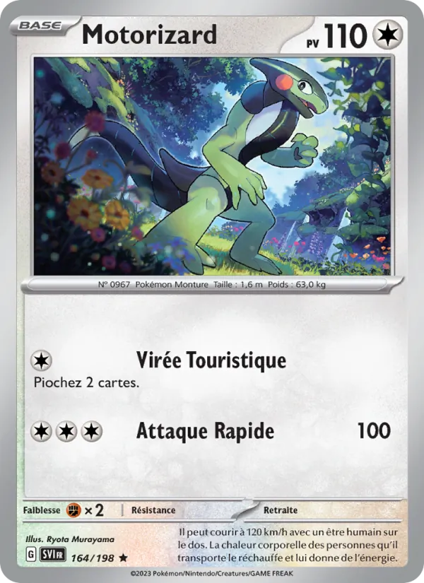 Carte Pokémon Motorizard 164/198 de l'extension Écarlate et Violet