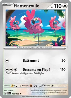 Carte Pokémon Flamenroule 165 — Écarlate et Violet
