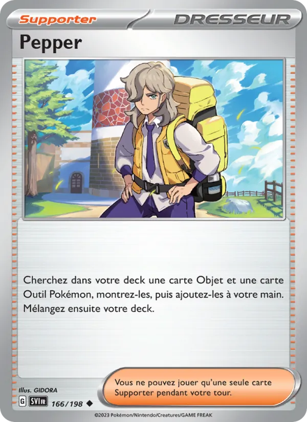 Carte Pokémon Pepper 166/198 de l'extension Écarlate et Violet